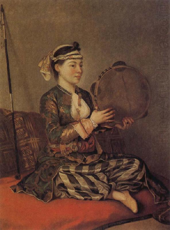 Turkish Woman with a Tambourine, Jean-Etienne Liotard